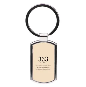 333 - Angel Numbers Luxury Keyring