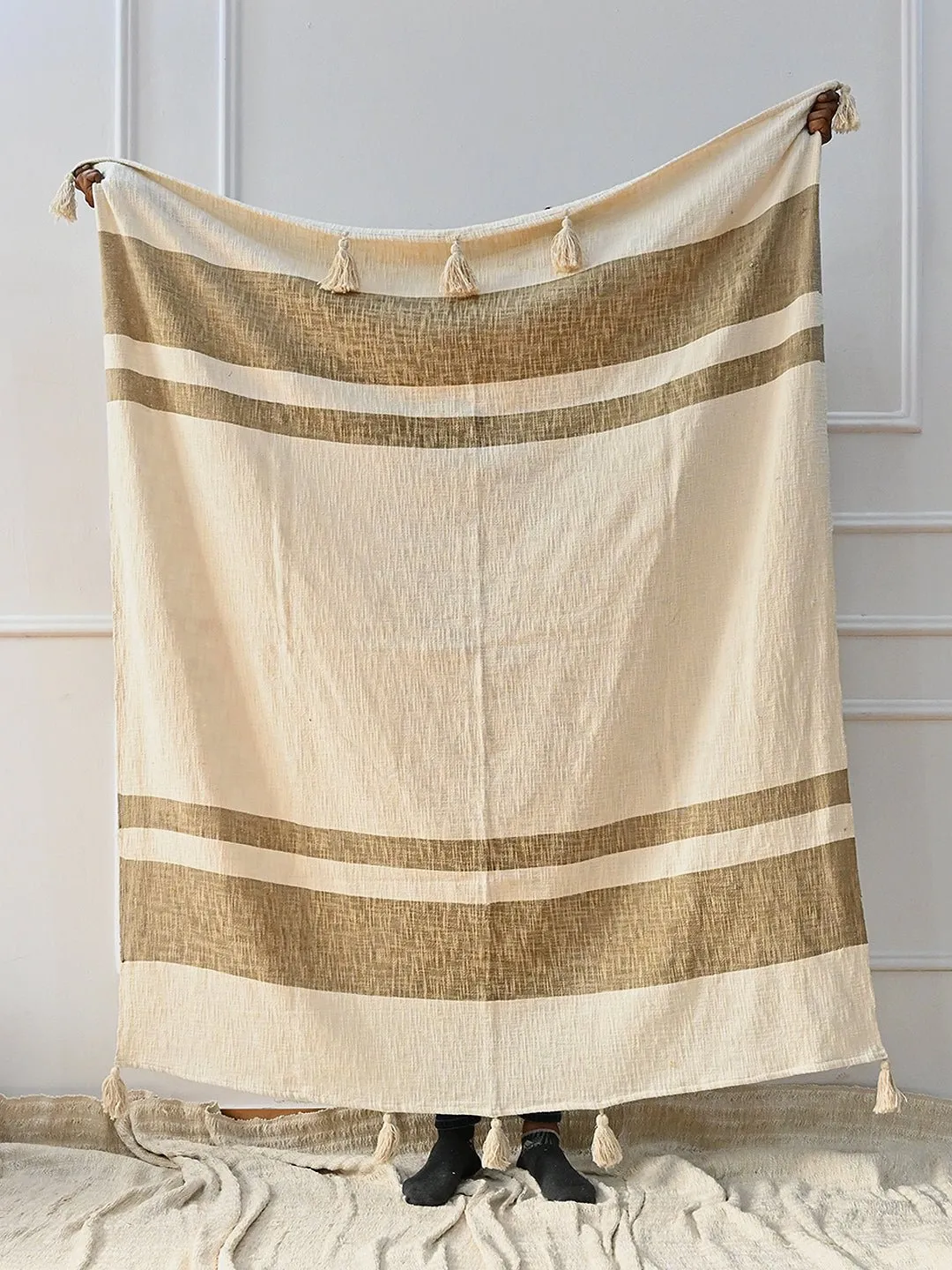 ACUTE  - BLOCK PRINTED THROW