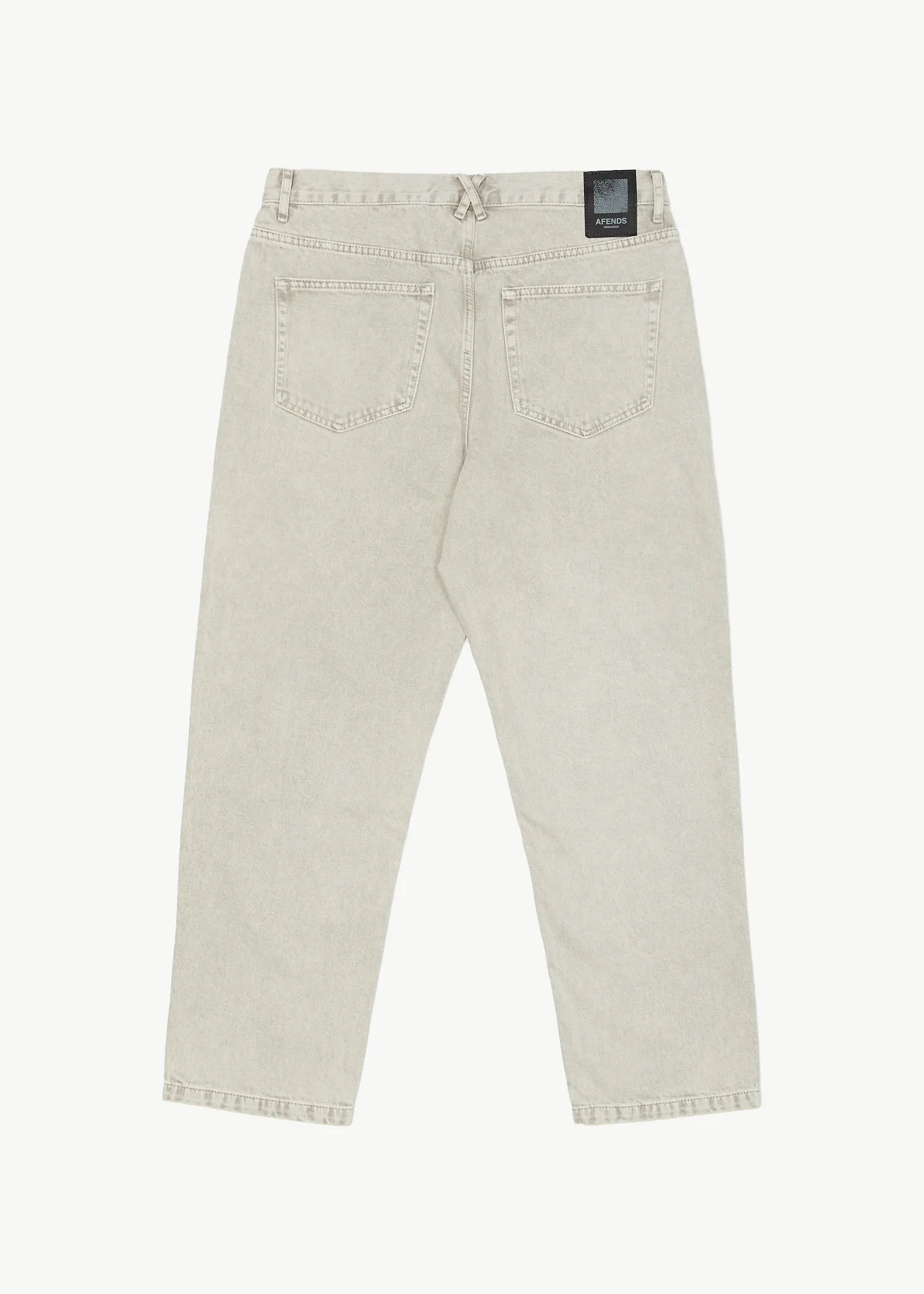 AFENDS Mens Ninety Twos - Denim Relaxed Jeans - Faded Cement