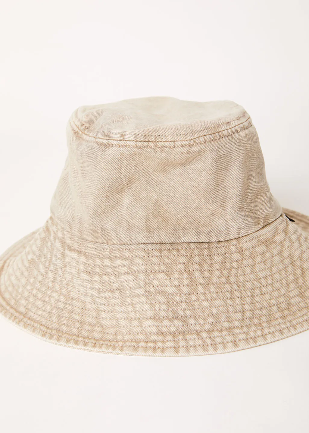 AFENDS Unisex Bella - Denim Wide Brim Bucket Hat - Faded Cement