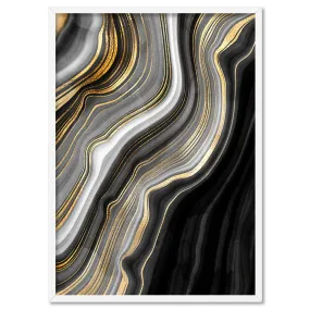 Agate Slice Luxury I - Art Print