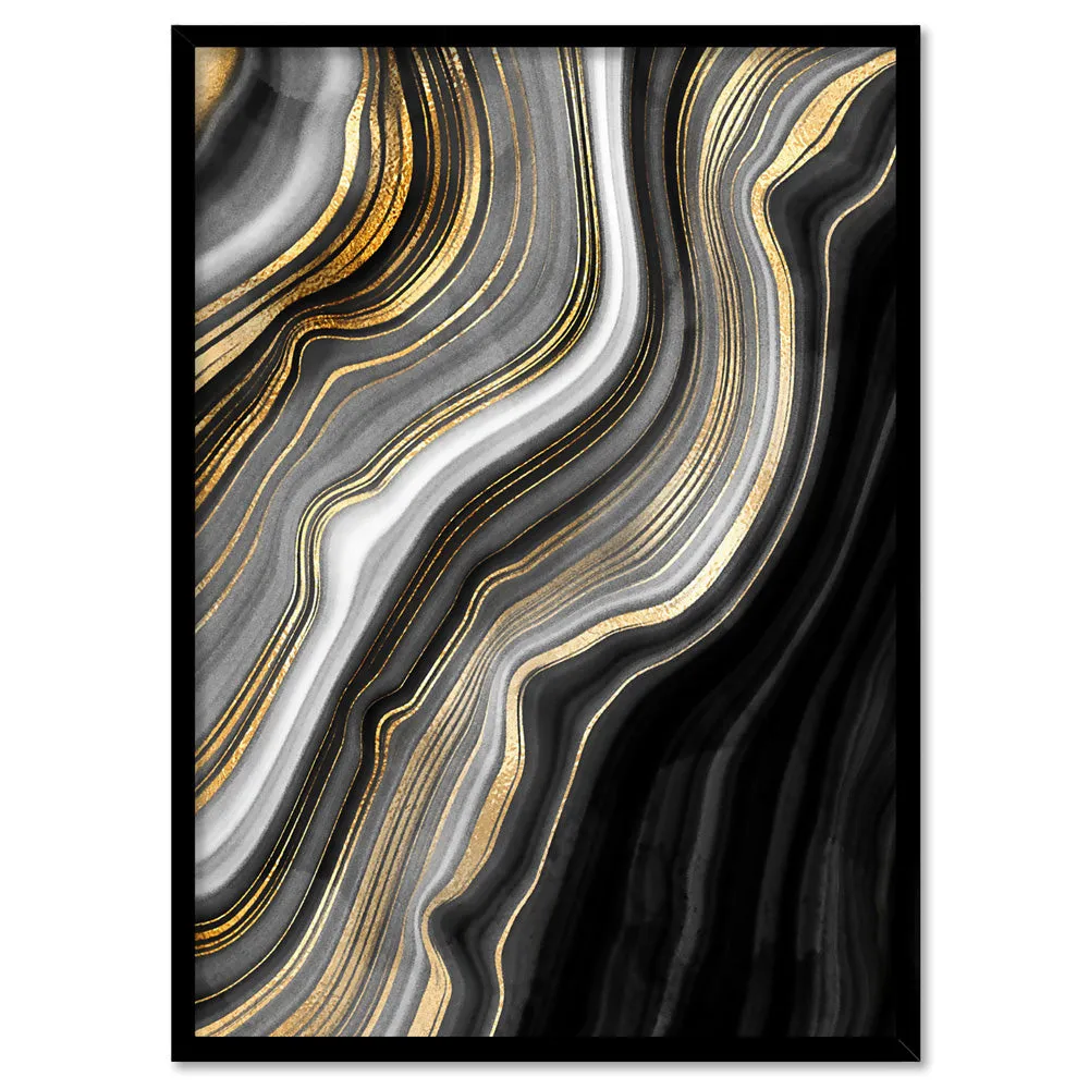 Agate Slice Luxury I - Art Print