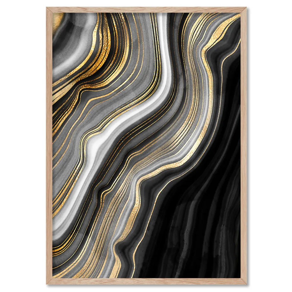 Agate Slice Luxury I - Art Print