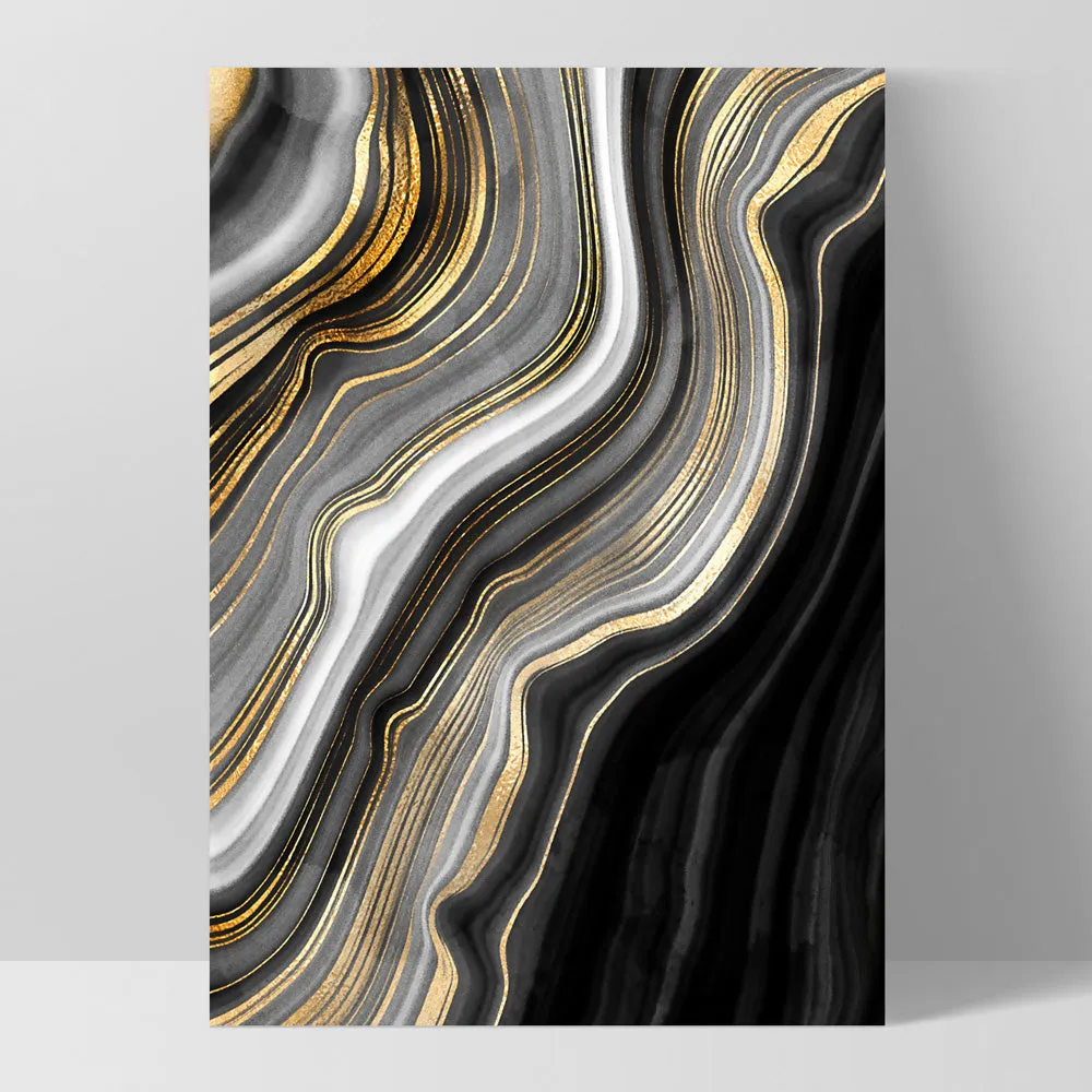 Agate Slice Luxury I - Art Print