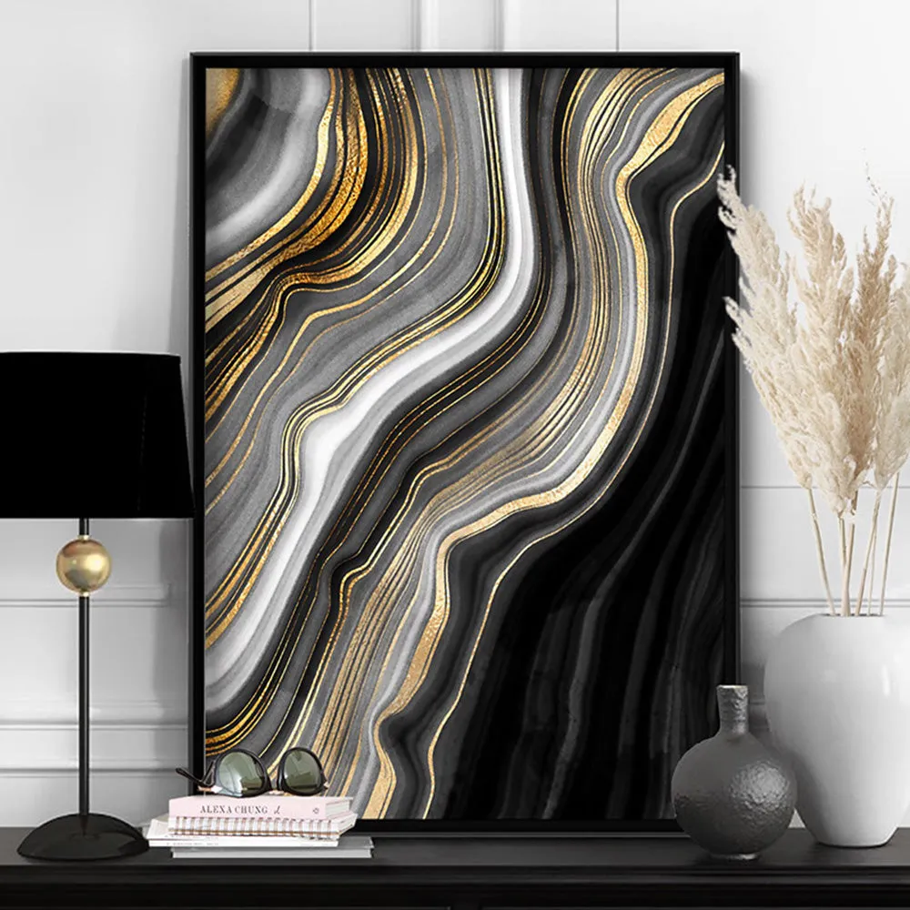 Agate Slice Luxury I - Art Print