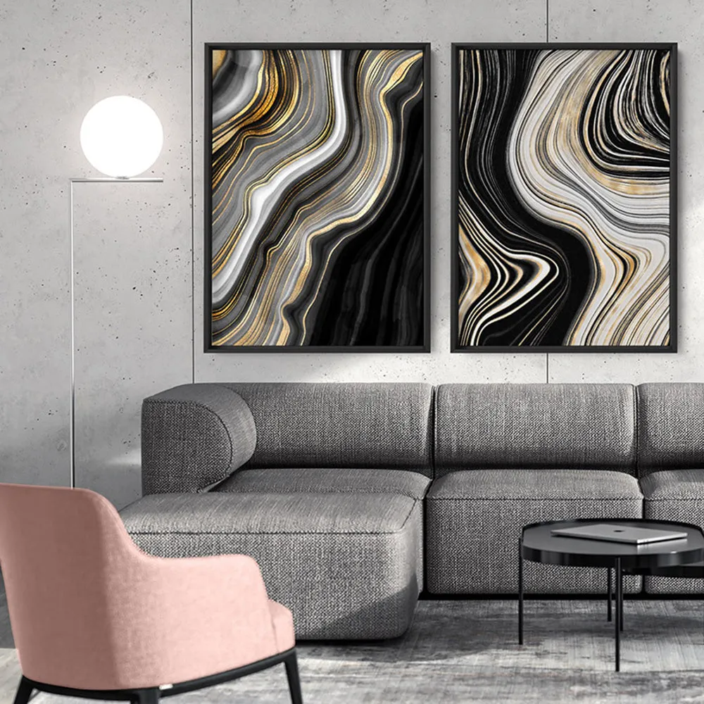 Agate Slice Luxury I - Art Print