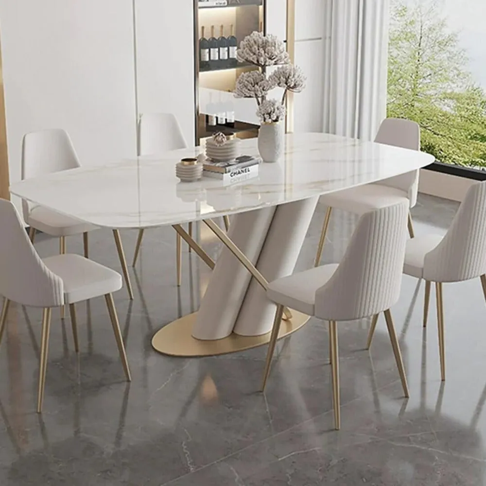 Albino Luxury 6 Seater Dining Table in Off White