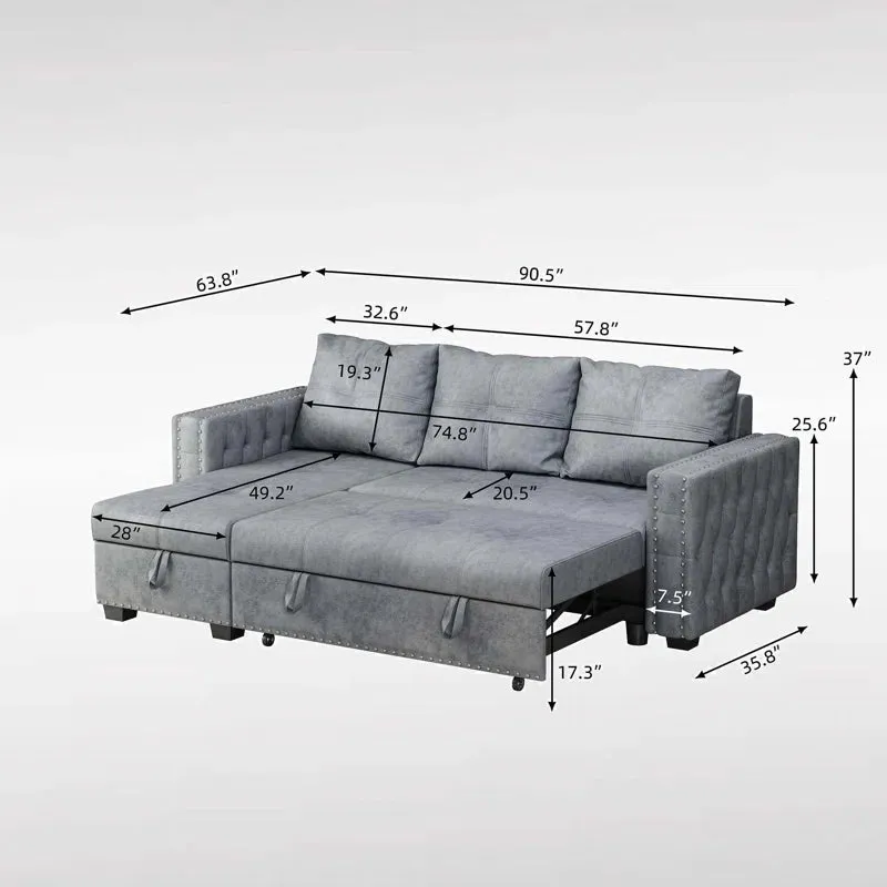 Elegant American Luxury Sofa Bed with Versatile Design for Ultimate Comfort