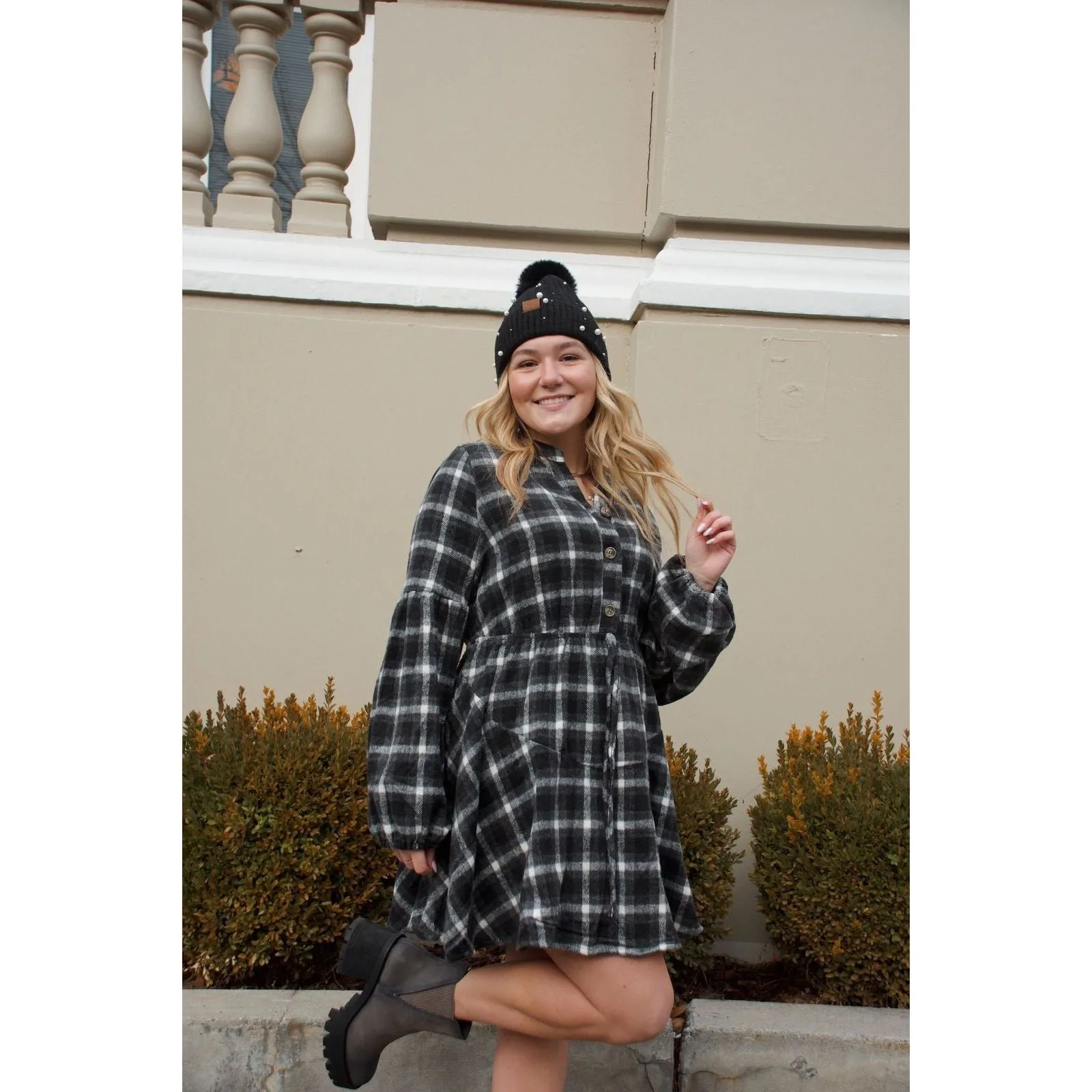 Andrea Plaid Flannel Dress