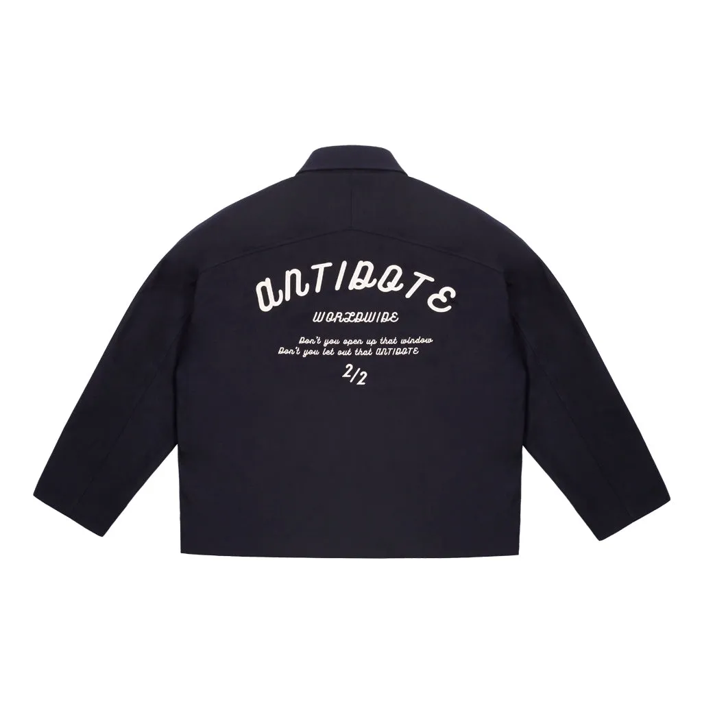 ANTIDOTE Letter Logo Embroidered Loose Jacket