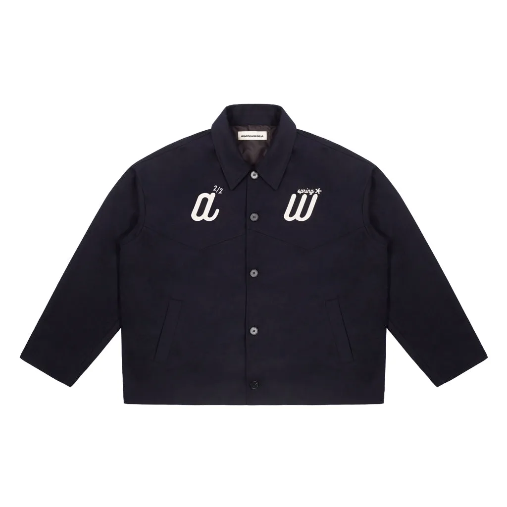 ANTIDOTE Letter Logo Embroidered Loose Jacket