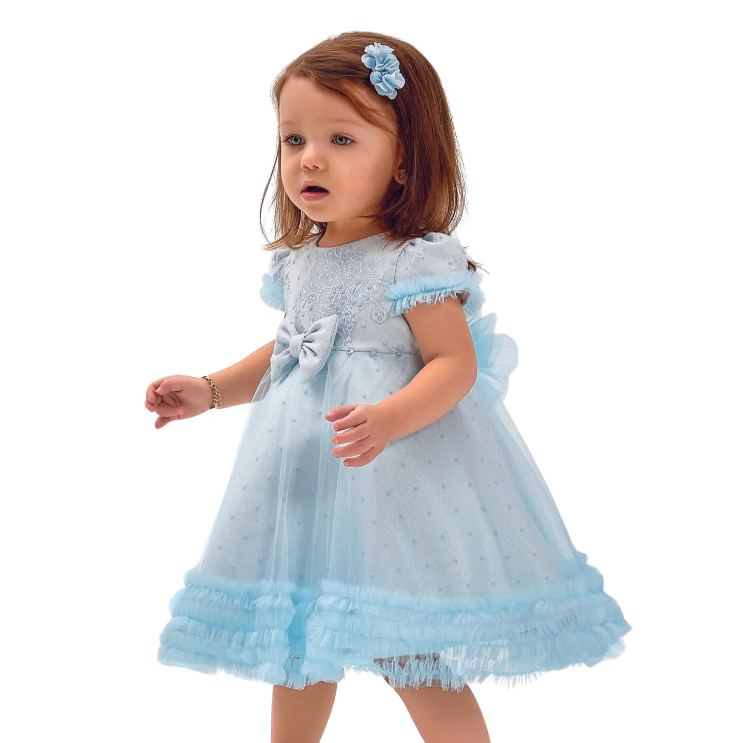 Baby Blue Girls Formal Dress