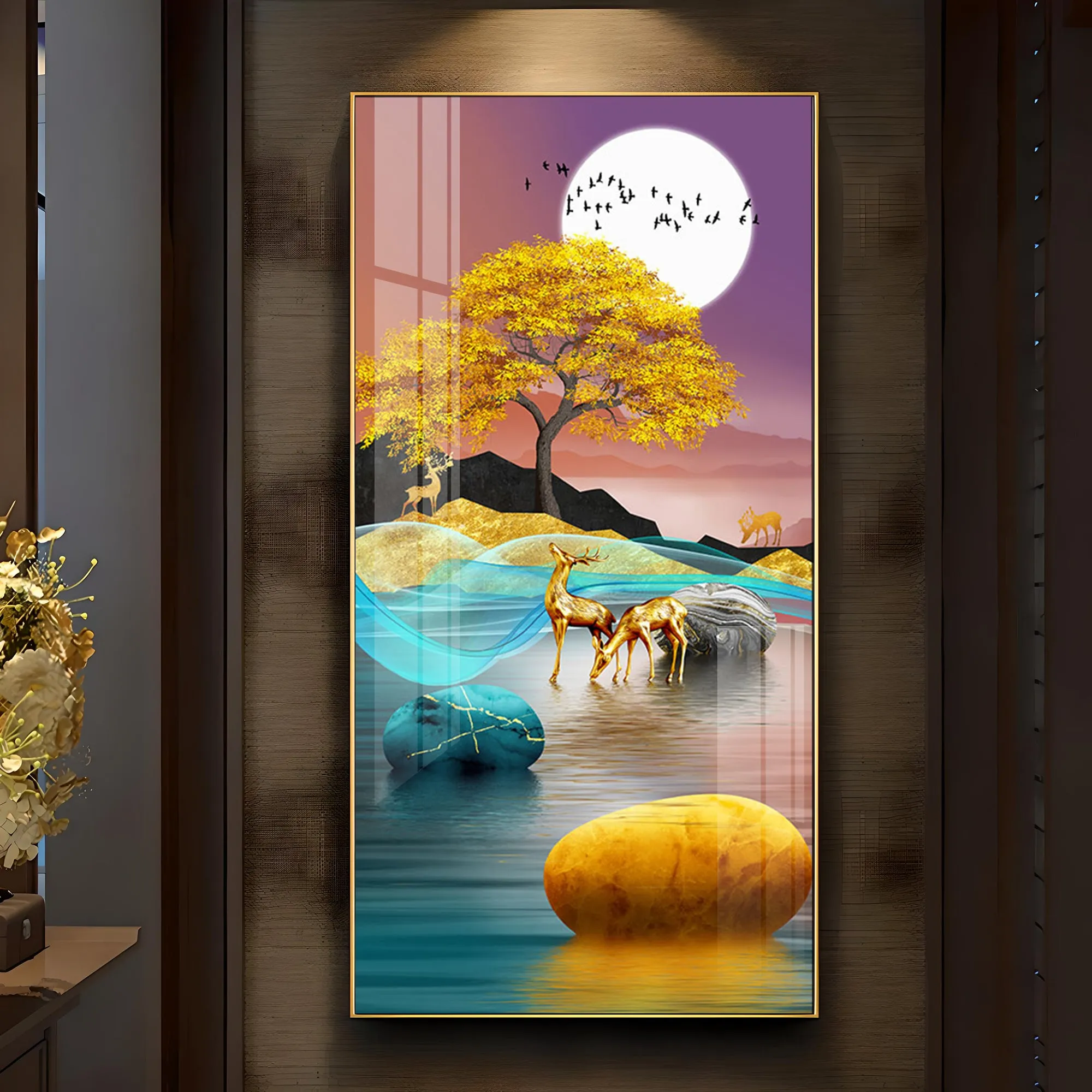 Beautiful Evening Luxury Crystal Wall Art