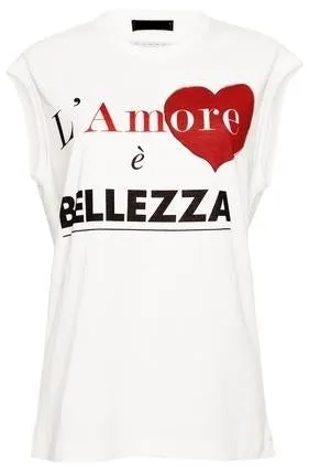 'Bellezza' Printed T-shirt & 'Amore' Printed Midi Skirt