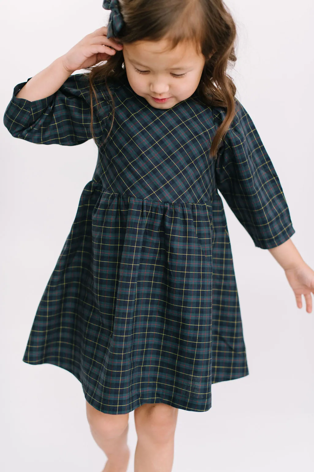 Birthday Dress in Mistletoe Plaid