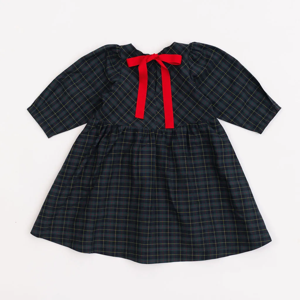 Birthday Dress in Mistletoe Plaid