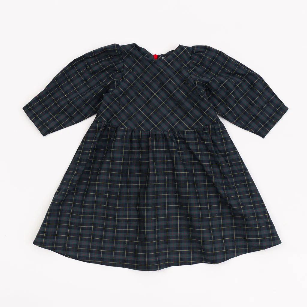 Birthday Dress in Mistletoe Plaid