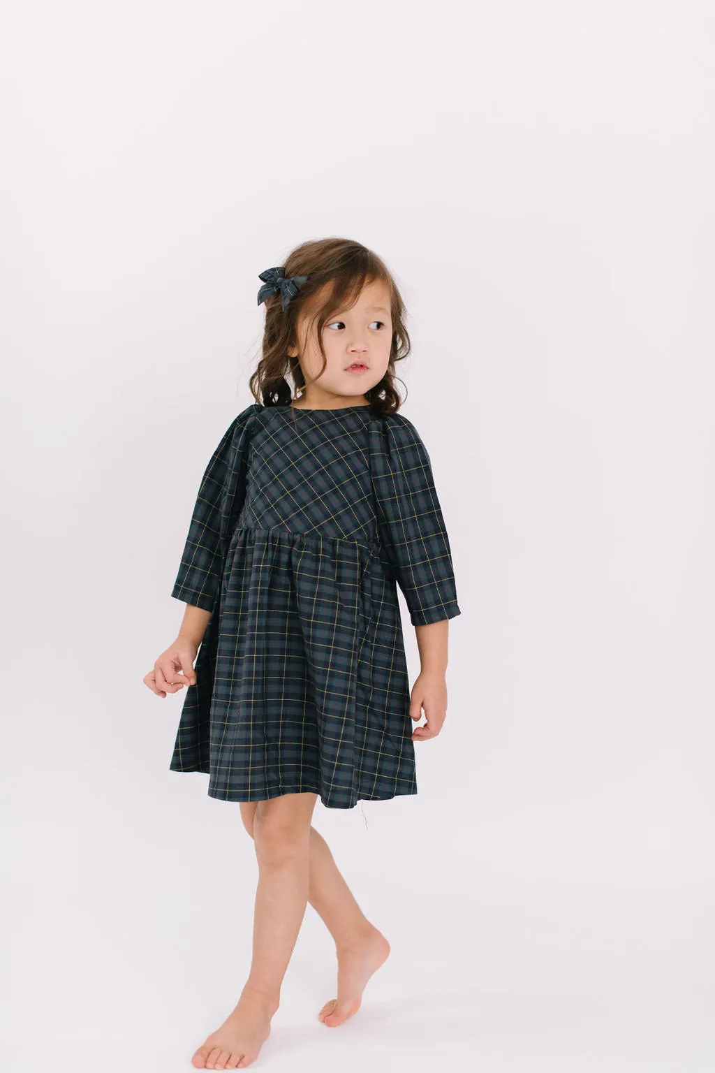 Birthday Dress in Mistletoe Plaid