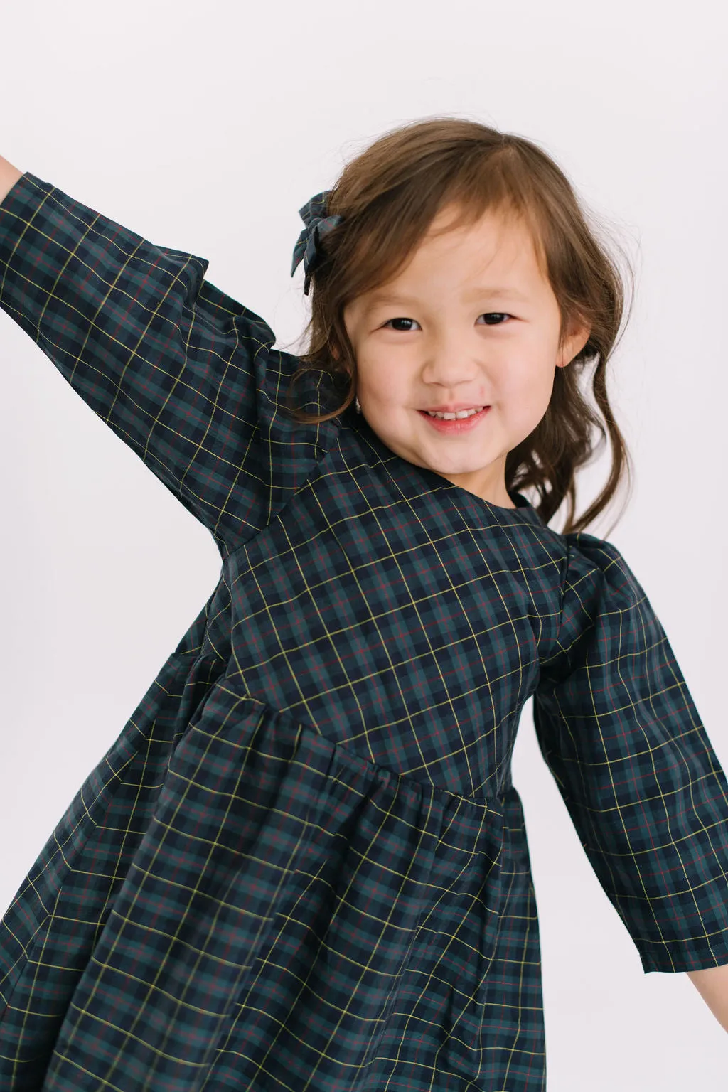 Birthday Dress in Mistletoe Plaid