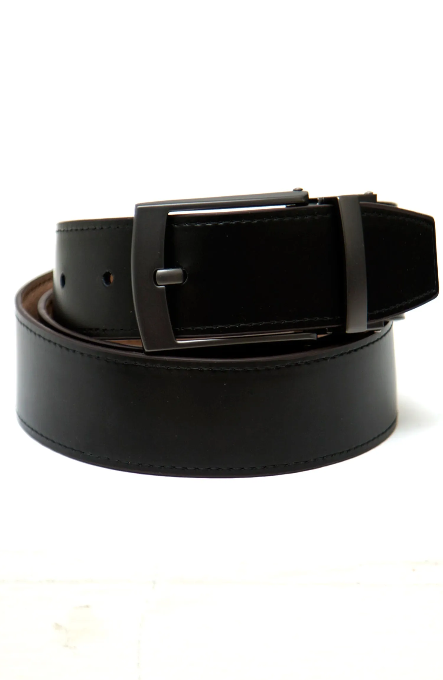 Black and Brown Reversible Leather Belt