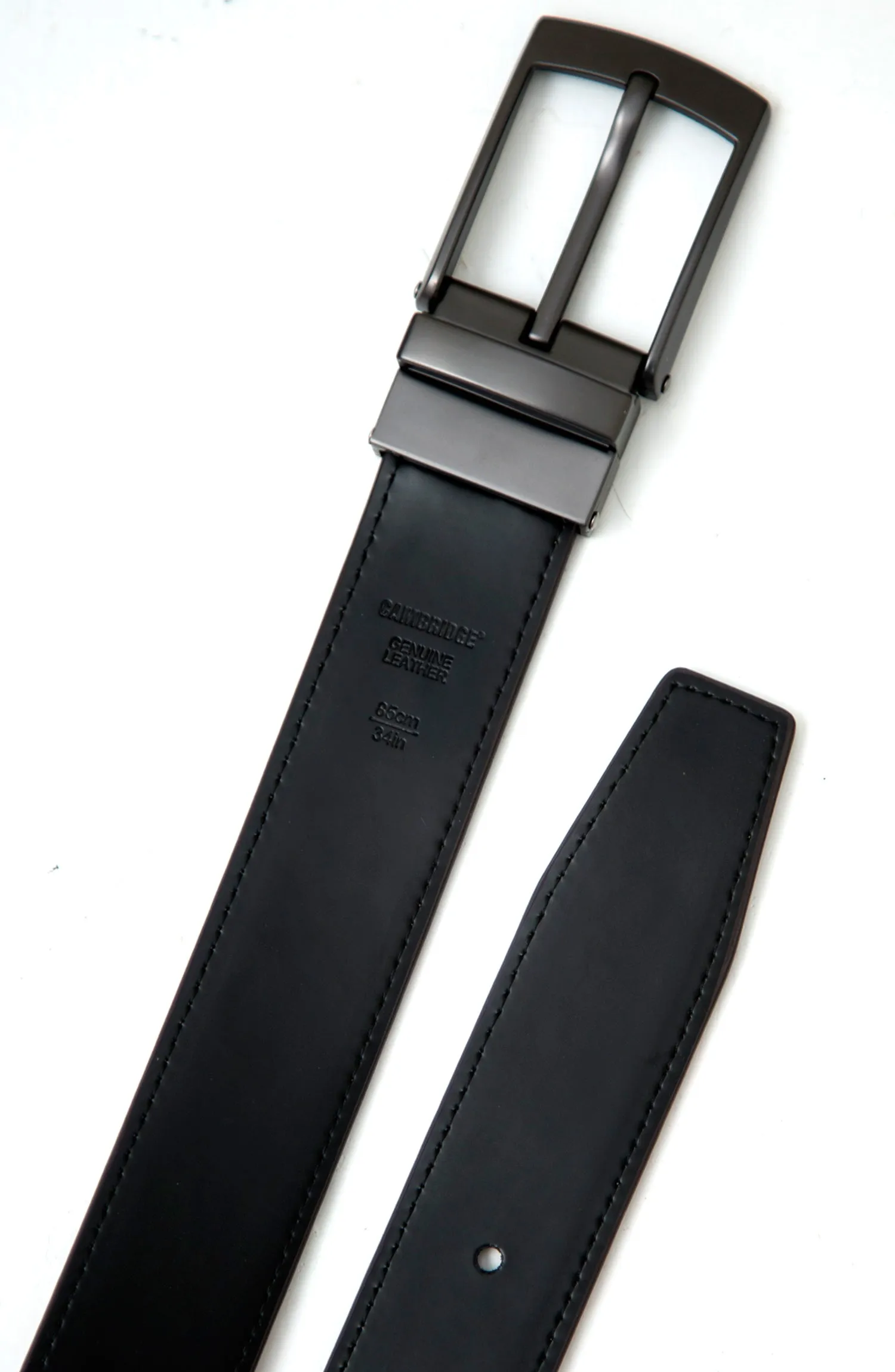 Black and Brown Reversible Leather Belt