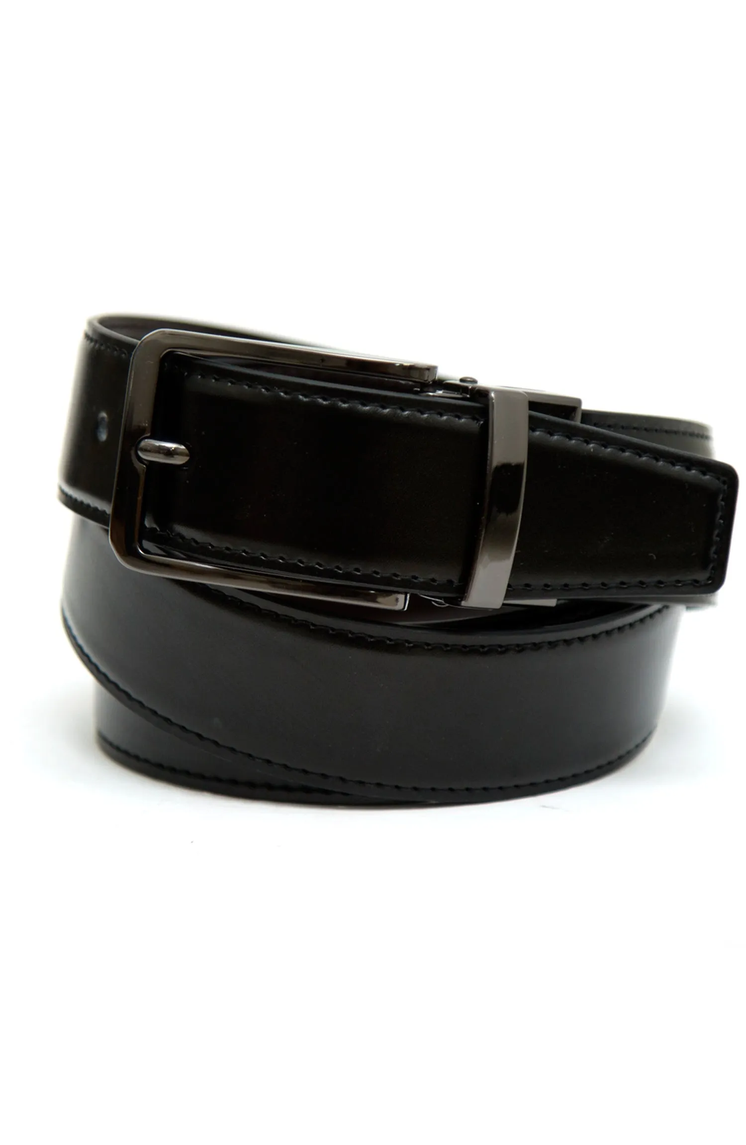 Black and Brown Reversible Leather Belt