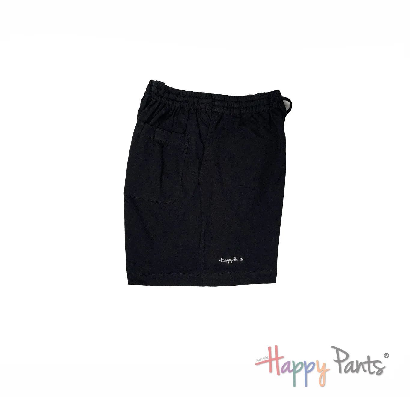 Black Plain Classic Shorts