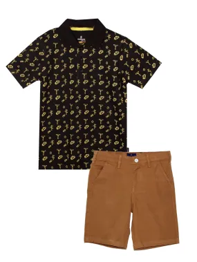 Boys Polo Tee & Formal Shorts Set