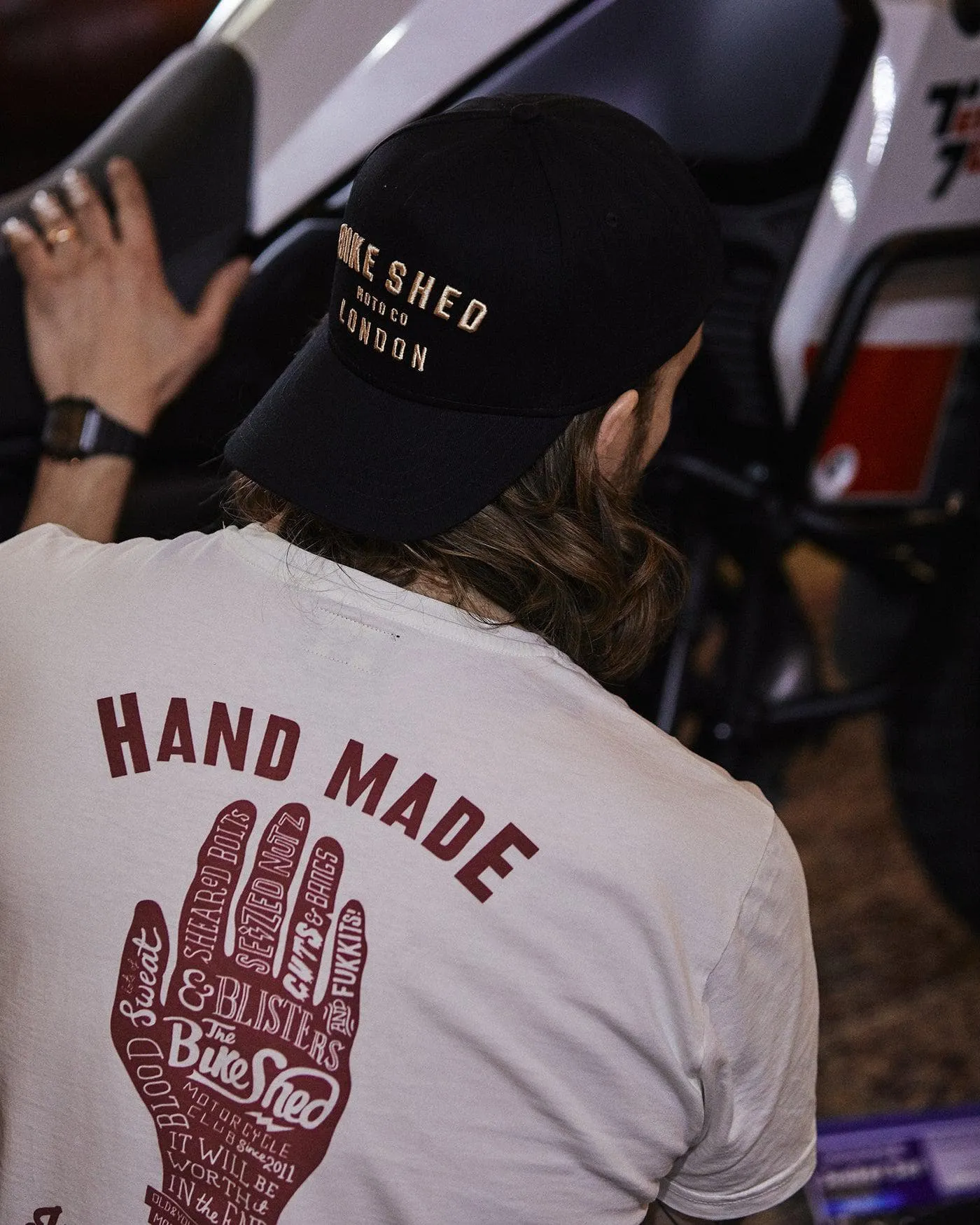 BSMC Handmade T Shirt - Cream/Oxblood