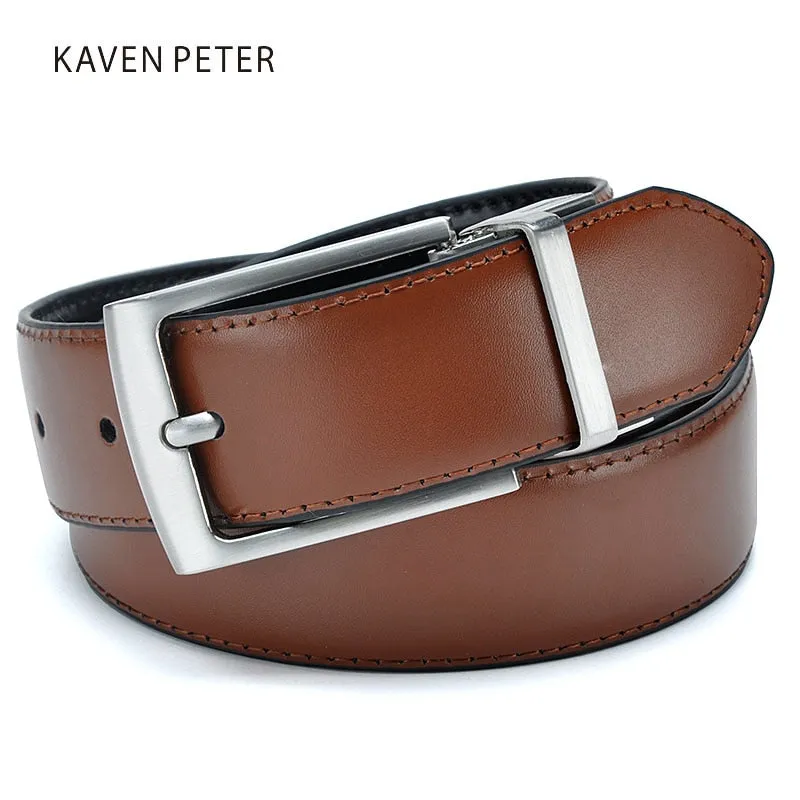 Buckle Belts For Men Formal Business Genuine Leather Belt