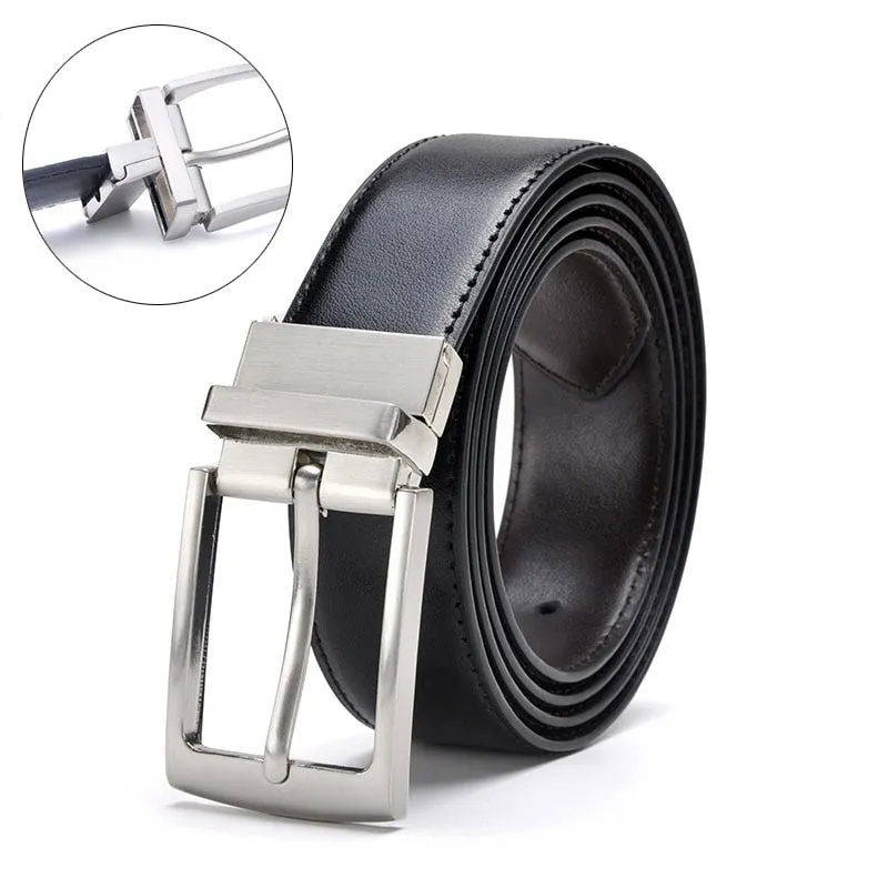 Buckle Belts For Men Formal Business Genuine Leather Belt