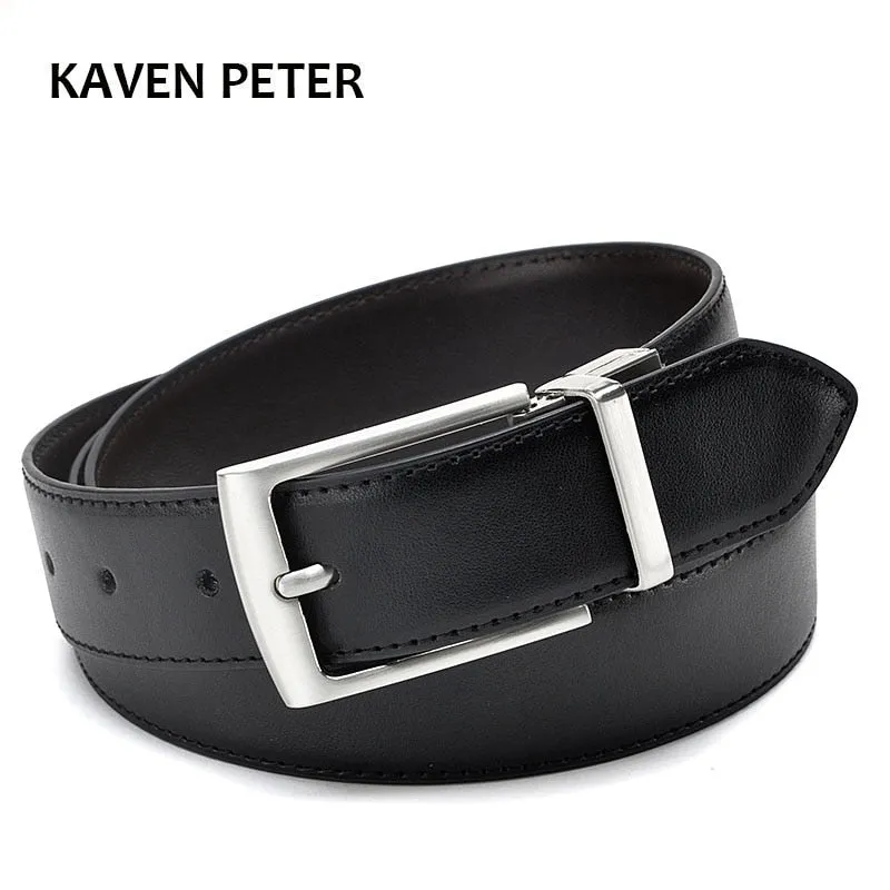 Buckle Belts For Men Formal Business Genuine Leather Belt