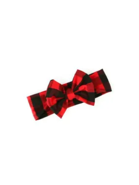 Buffalo Plaid Big Bow Headband