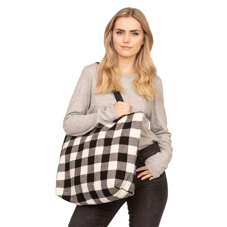 Buffalo Plaid Check Tote Bag