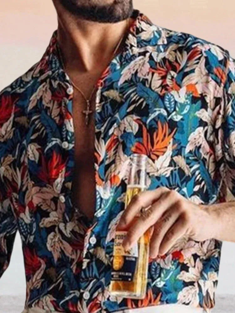 Business Loose Long-sleeved Printed Shirt