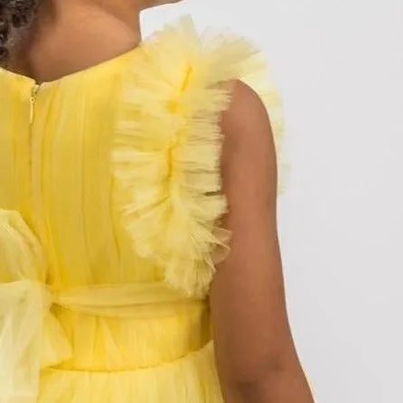 Canary Yellow Girls Formal Dress