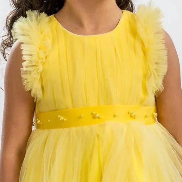 Canary Yellow Girls Formal Dress