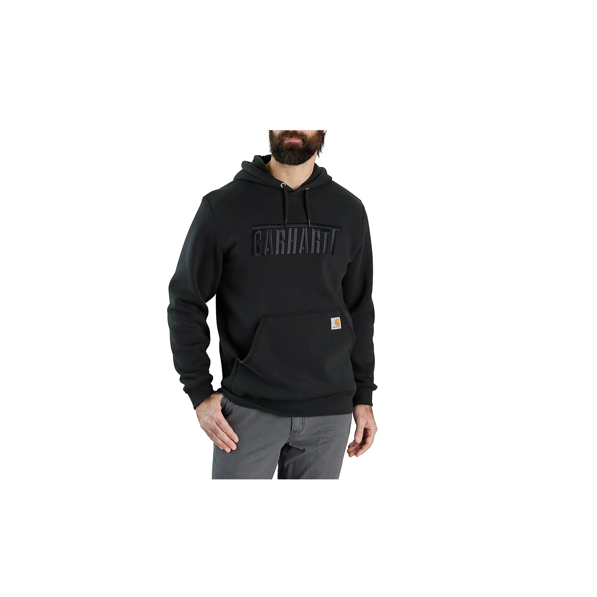 Carhartt Loose Fit Midweight Embroidered Logo Graphic Sweatshirt Black