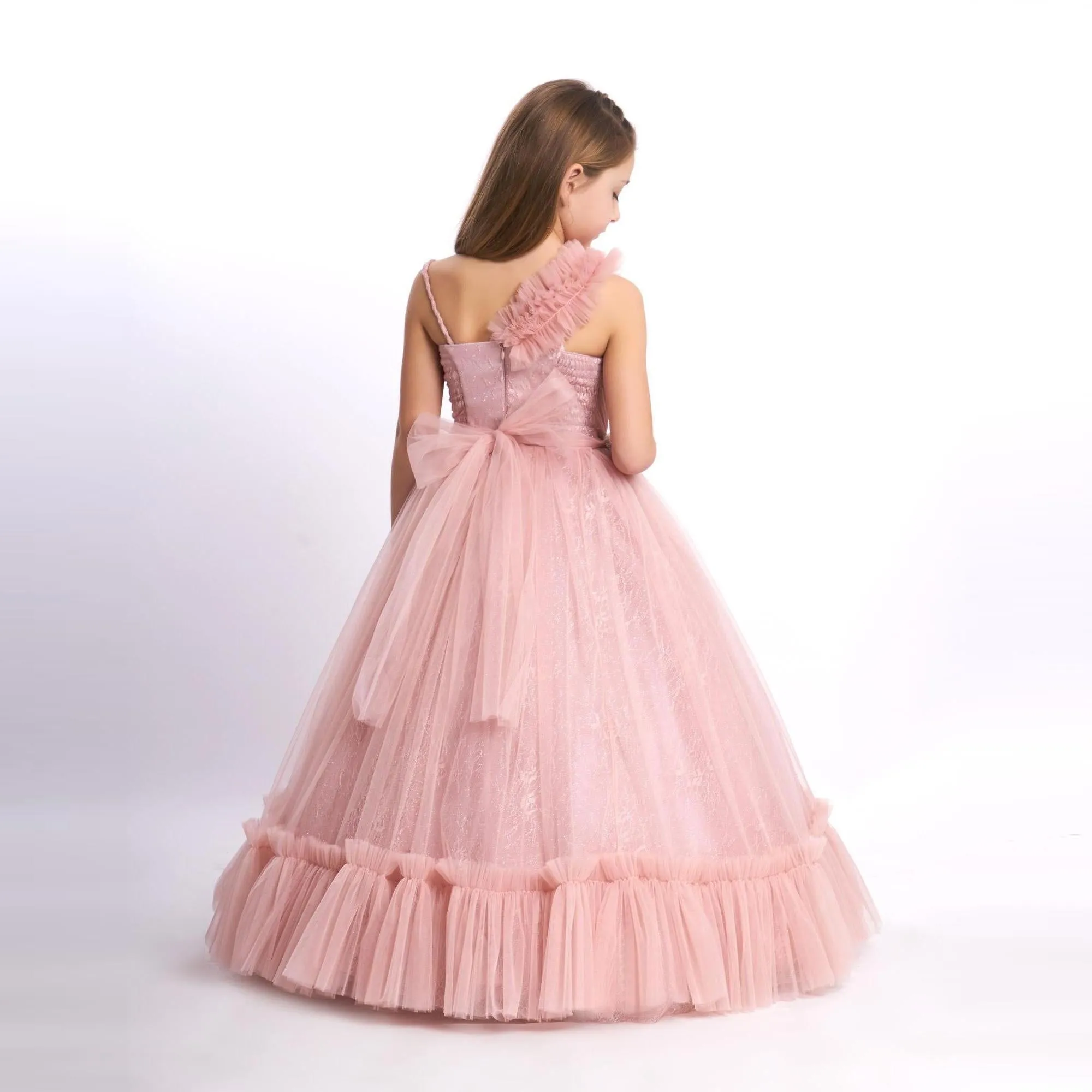 Cascade Gown Girls Formal Dress