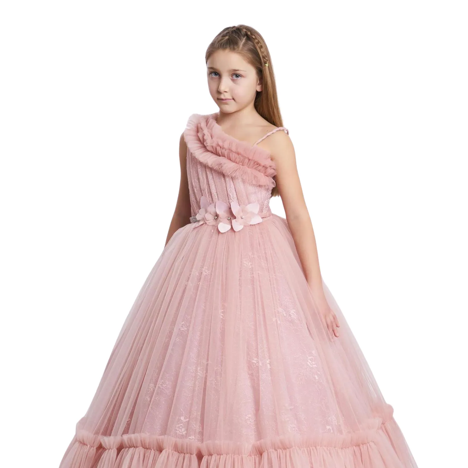 Cascade Gown Girls Formal Dress