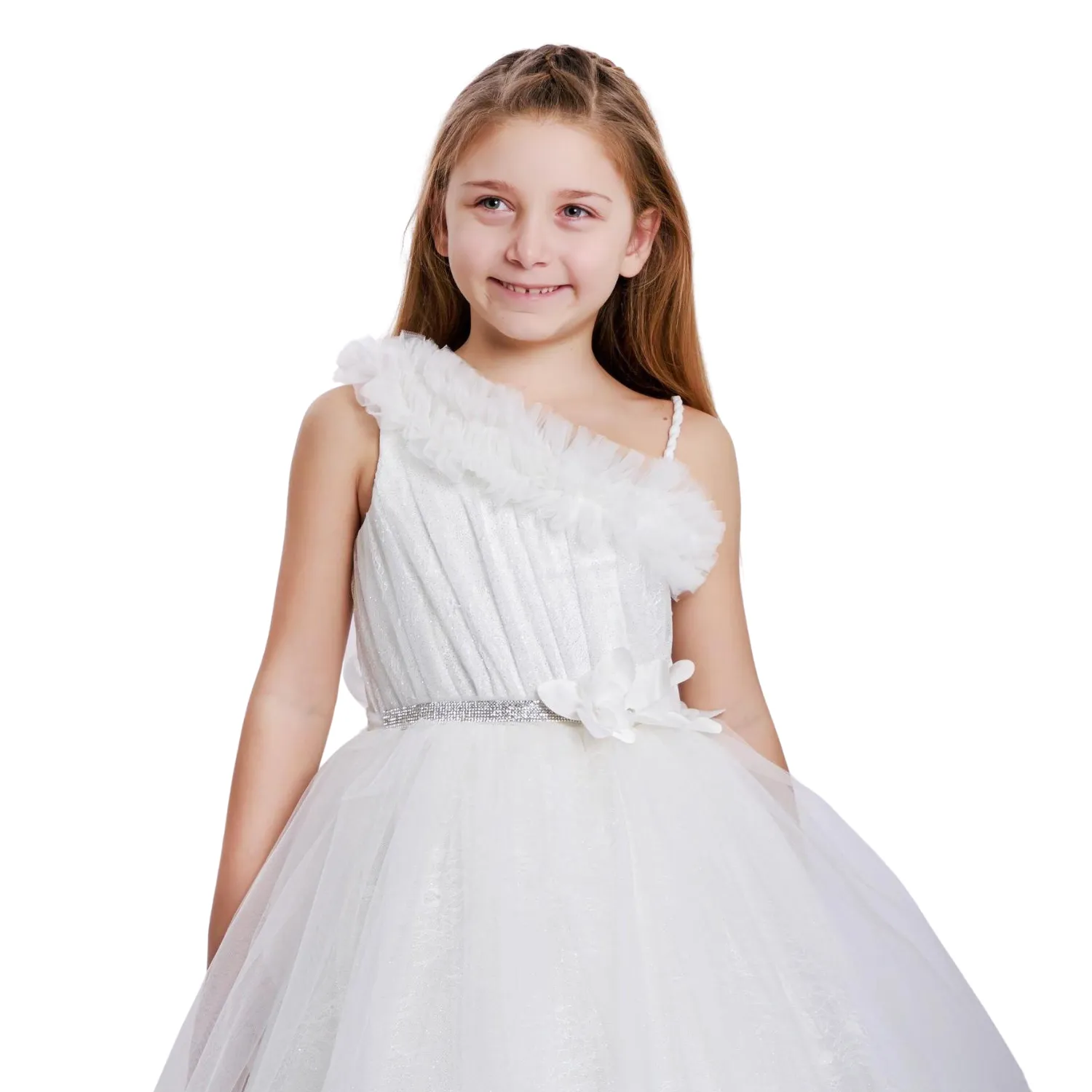 Cascade Gown Girls Formal Dress