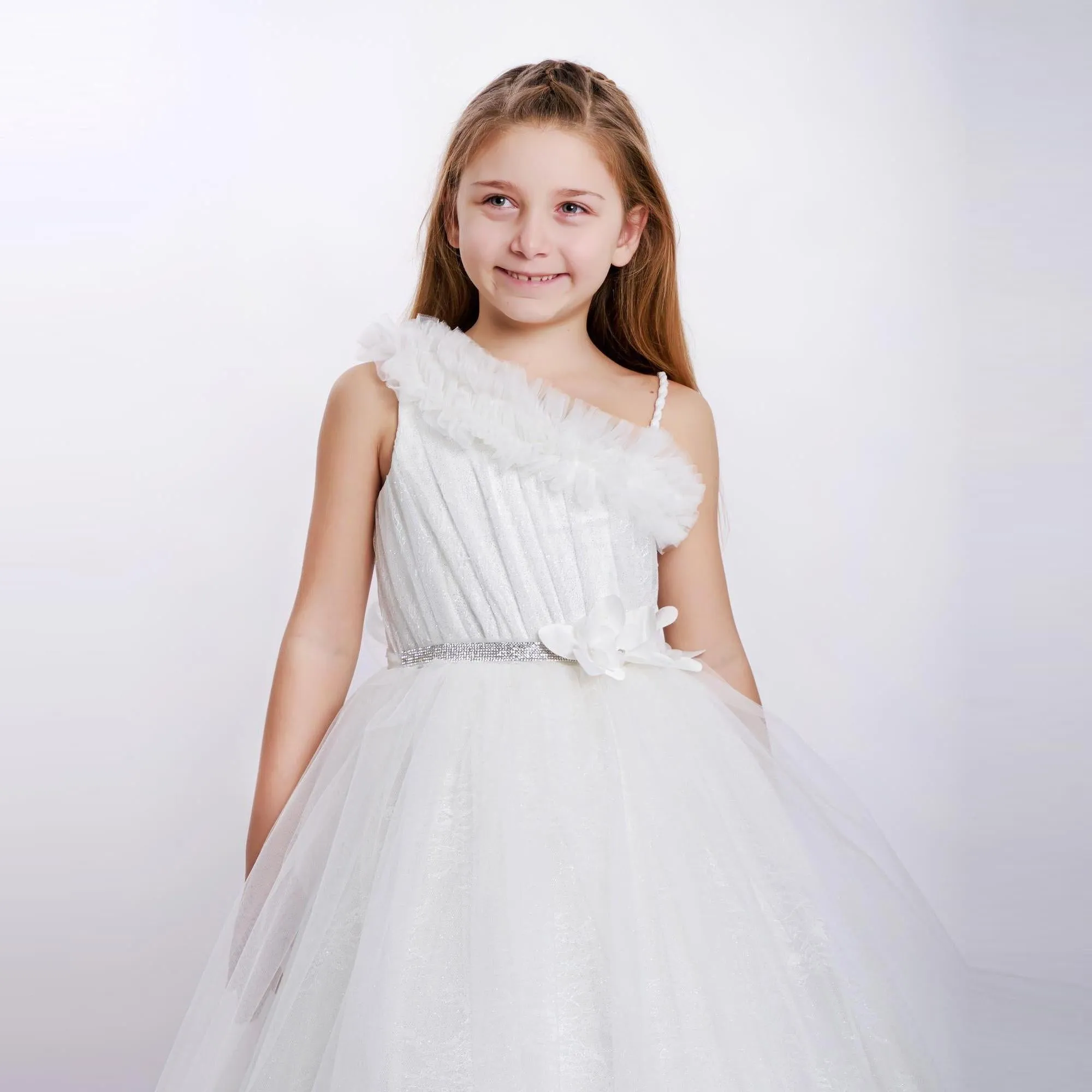 Cascade Gown Girls Formal Dress