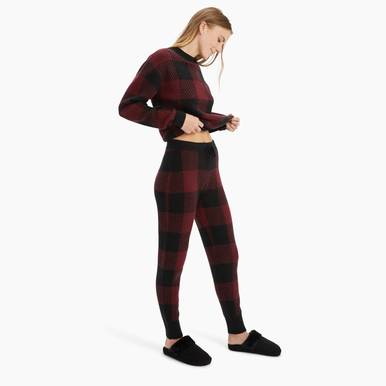 Cashmere Plaid Matchback Jogger