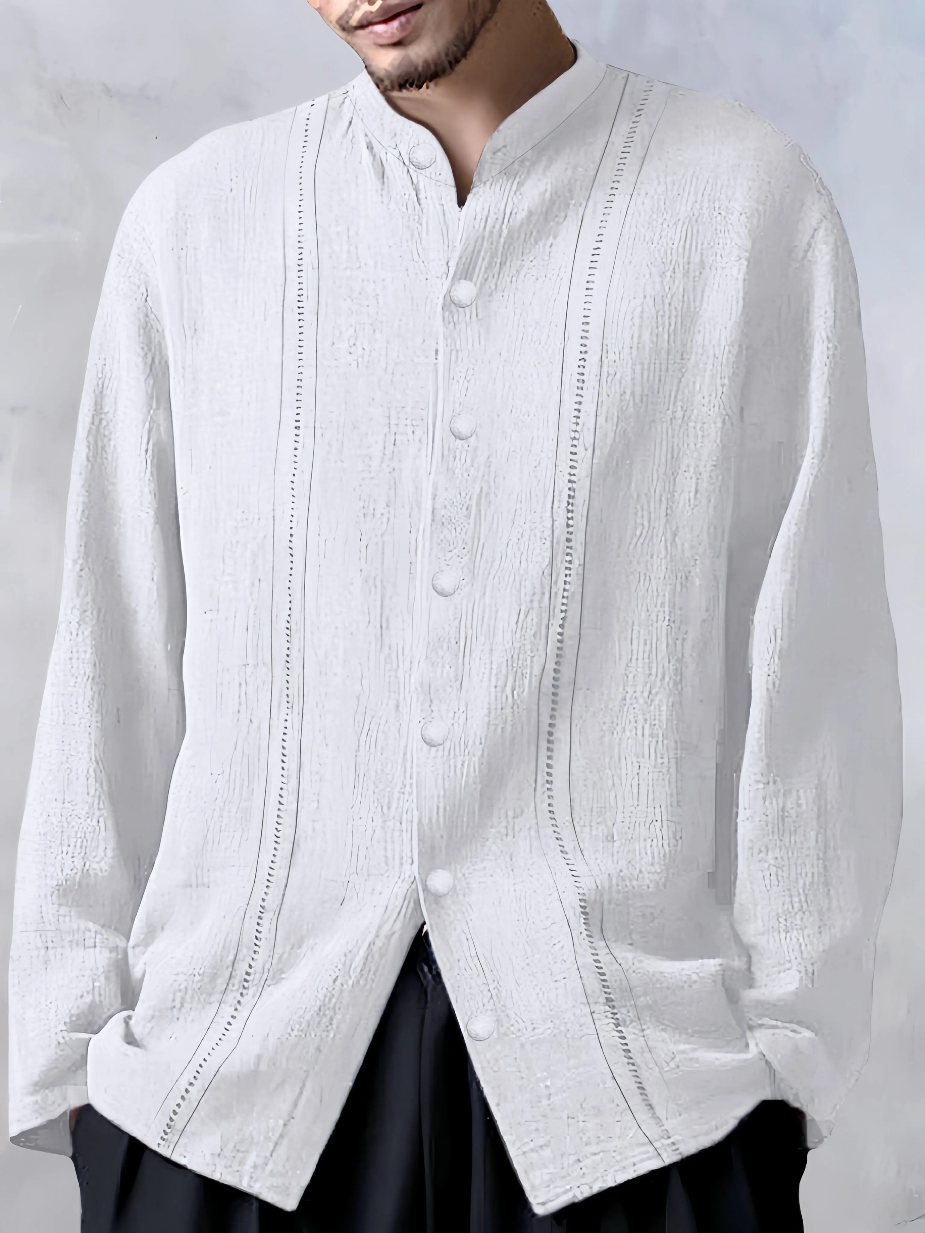 Casual Cotton Linen Loose Fit Shirt