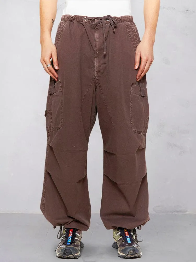 Casual Loose Fit Cotton Linen Cargo Pants