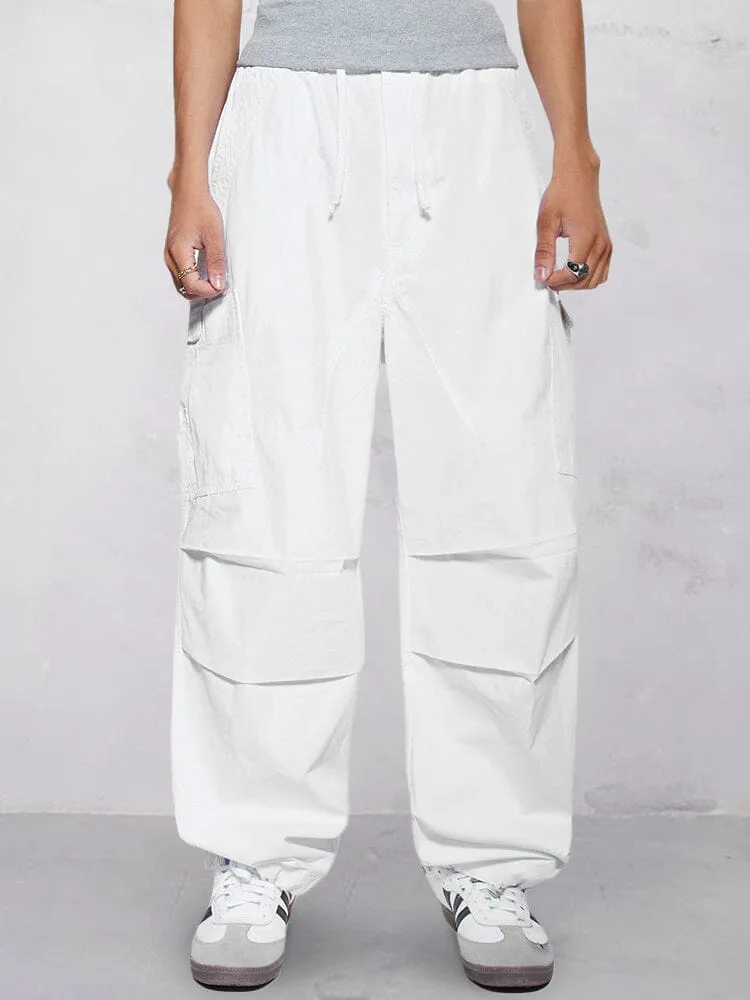 Casual Loose Fit Cotton Linen Cargo Pants