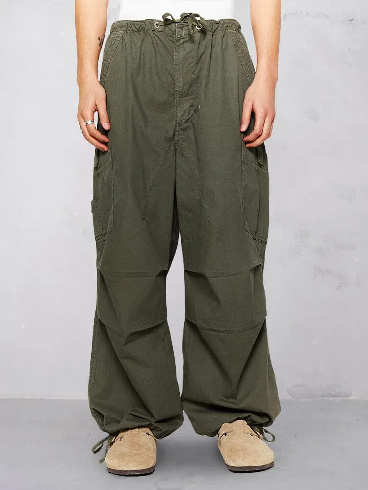 Casual Loose Fit Cotton Linen Cargo Pants