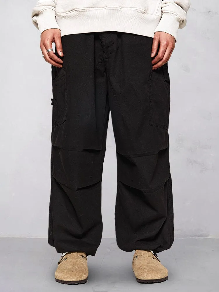 Casual Loose Fit Cotton Linen Cargo Pants