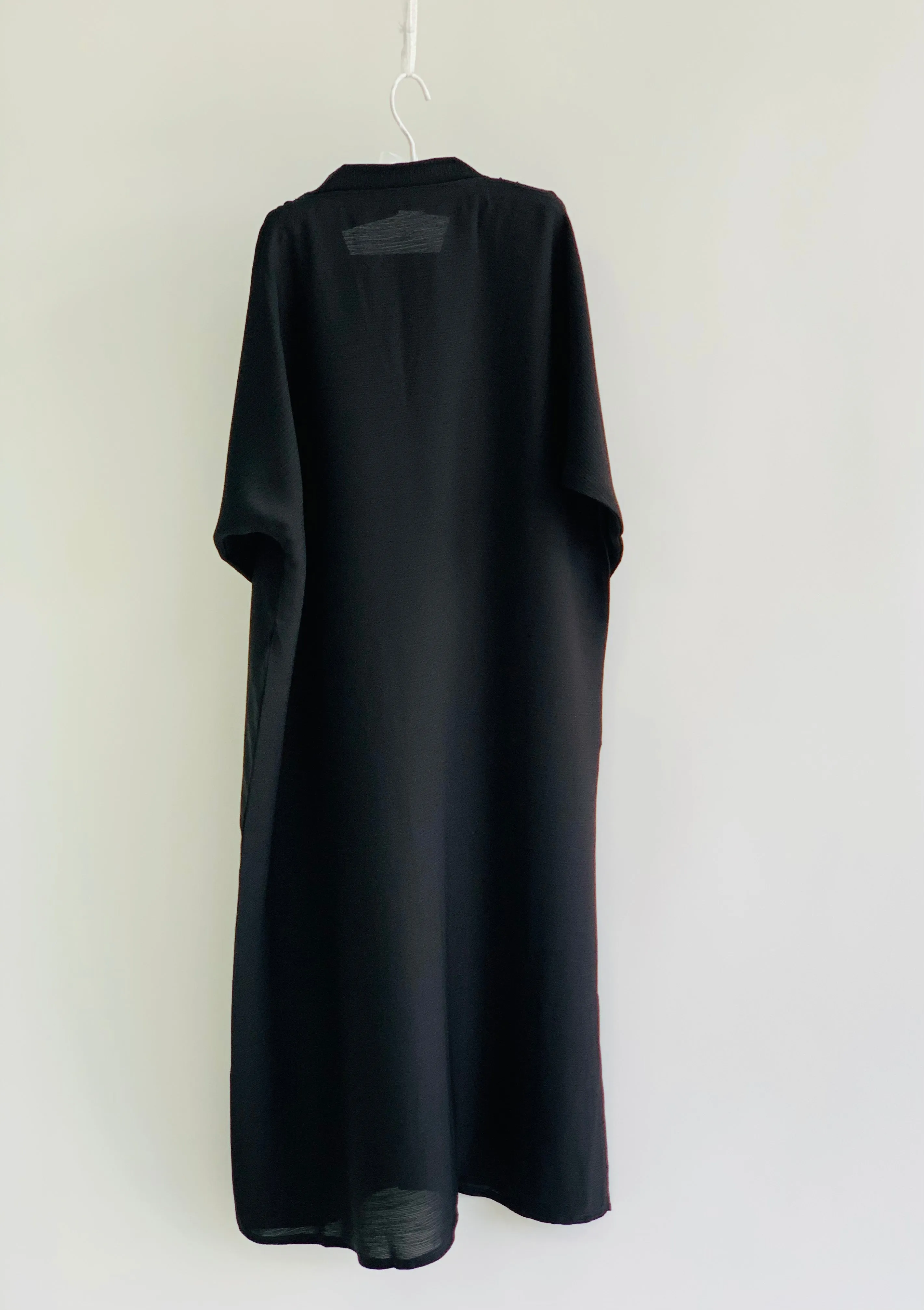 Children Black Plain Closed Abaya