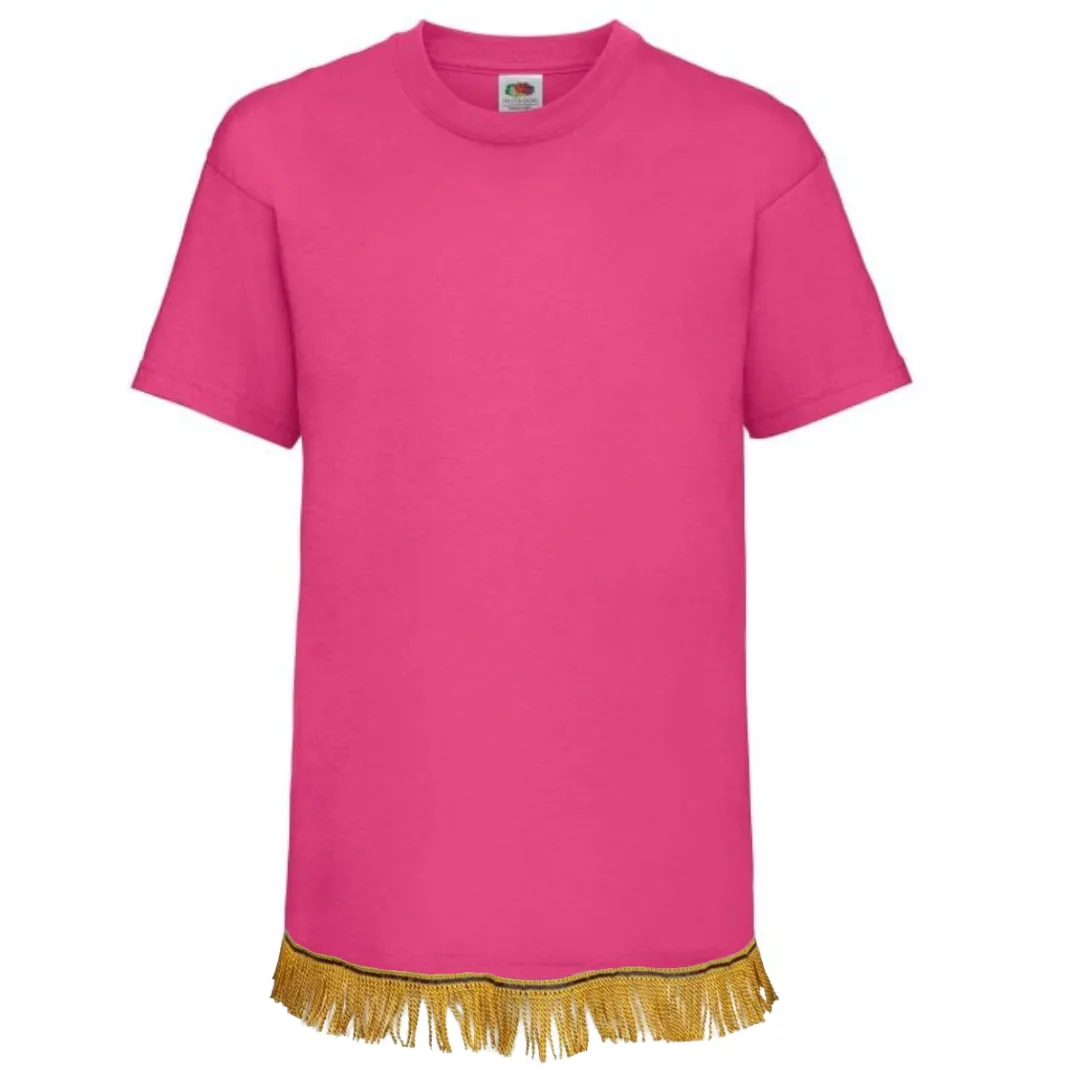 Children's Plain T-Shirt with Fringes